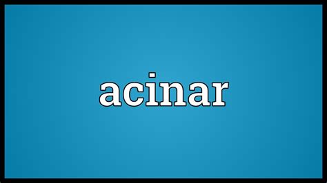 Acinar Meaning   YouTube