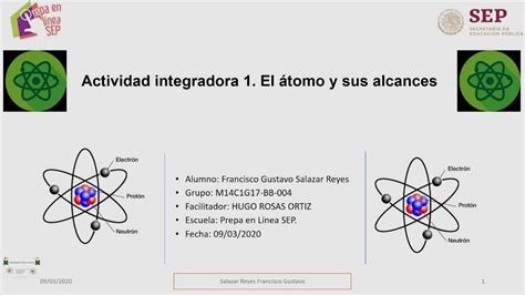 Actividad integradora 1 El átomo y sus alcances Modulo 14 ...