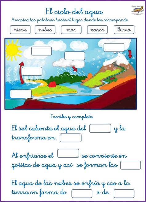 Actividad online de El ciclo del agua para 1º Primaria ...