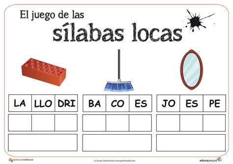 Actividades lúdicas de lectoescritura   Educación Primaria | Silabas ...