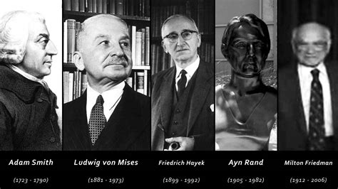 Adam Smith, Ludwig von Mises, Friedrich Hayek, Ayn Rand, Milton ...