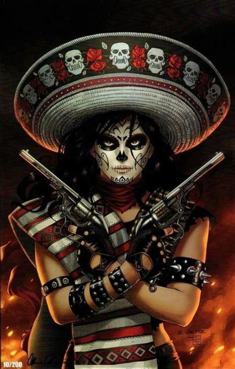 ADELITA REVOLUCIONARIA GUERRERA MEXICANA | Skull art ...