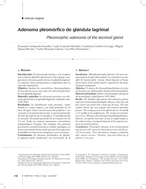 Adenoma pleomórfico de glándula lagrimal