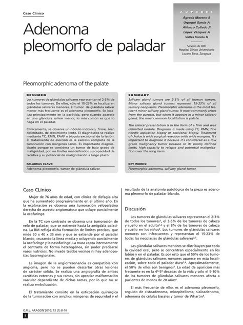 Adenoma Pleomorfo | Especialidades médicas | Medicina clínica