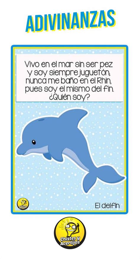 Adivinanza del delfín | Adivinanzas, Adivinanzas para ...