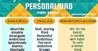 Adjetivos en inglés para describir la personalidad