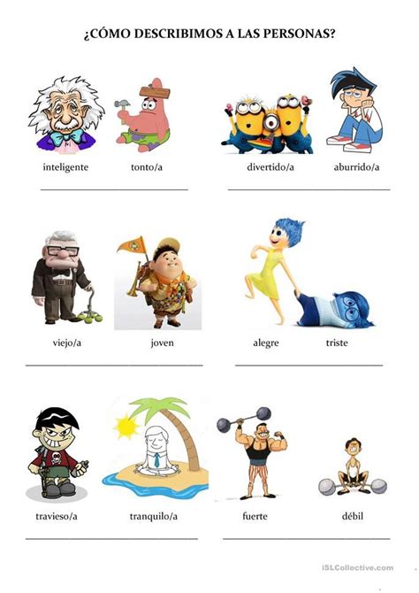 Adjetivos para describir a las personas | Learning spanish, Spanish ...