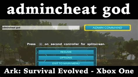 admincheat god   Ark: Survival Evolved   Xbox One   YouTube