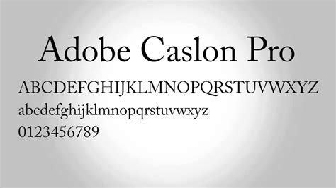 Adobe Caslon Pro Free Font — FONTSrepo