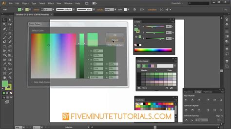 Adobe Illustrator Color Picker and color Palette Tutorial ...