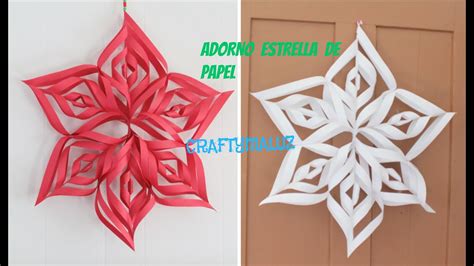 ADORNO NAVIDEÑO COPOS DE NIEVE Estrella de pape ...