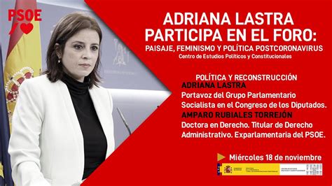 Adriana Lastra participa en la mesa sobre política y reconstrucción del ...