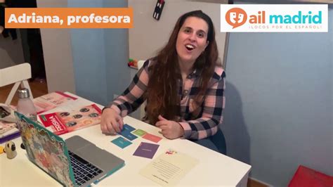 Adriana, teacher of the virtual classroom at AIL Madrid ...