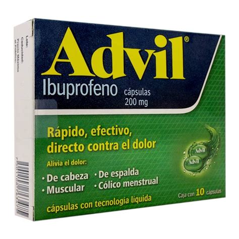 Advil Ibuprofeno 100 Capsulas De 200mg $ 250.00 en ...