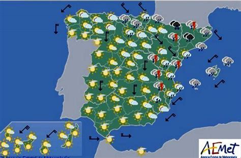 Aemet | Previsión del tiempo para el viernes en toda ...