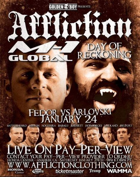 AFFLICTION: DAY OF RECKONING goes off this Saturday, Jan. 24