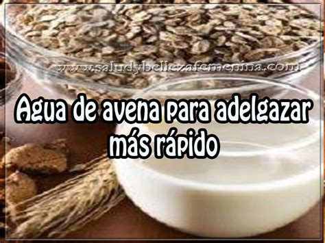 Agua de avena para adelgazar más rápido   Web de la ...