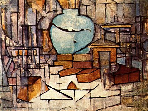 Ainda vida com o vaso de especiarias II por Piet Mondrian ...