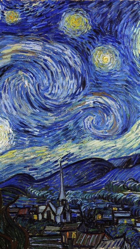 aj42 vincent van gogh starry night classic painting art ...