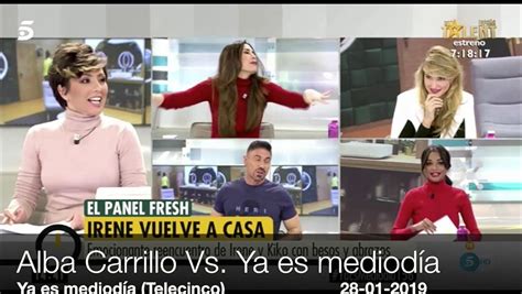Alba Carrillo metiéndole a  Ya es mediodía  y Telecinco   Vídeo Dailymotion