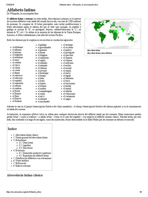 Alfabeto Latino   Wikipedia, La Enciclopedia Libre ...