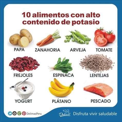 Alimentos ricos en Potasio | Tabla y requerimiento diario ...