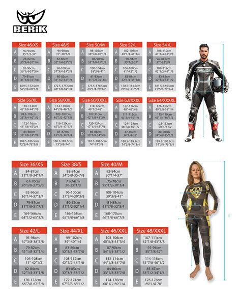 Alpinestars Motorcycle Race Suit Size Chart ...