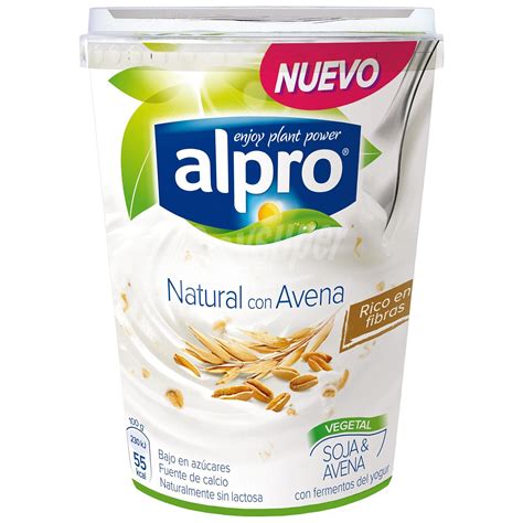 Alpro Asturiana Yogur soja fermentada natural con avena ...