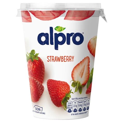 Alpro Big Pot Strawberry Yoghurt Alternative 500g from Ocado