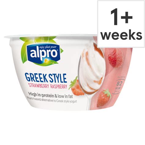 Alpro Greek Style Strawberry & Raspberry Yogurt 150G ...