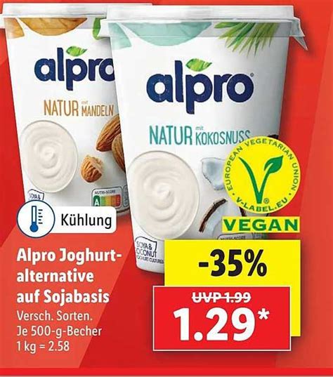 Alpro Joghurt alternative Auf Sojabasis Angebot bei Lidl