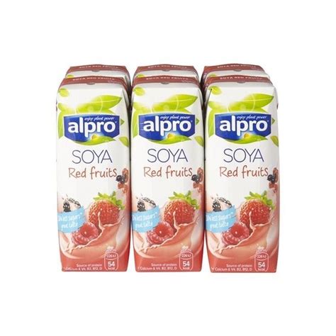 Alpro soya drink fruits rouges brique 6x 25 cl | Jus ...