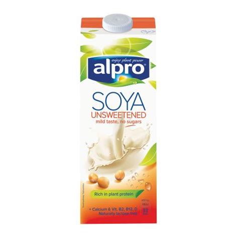 Alpro Soya Milk Unsweetened 1 Litre Pack of 8 020203
