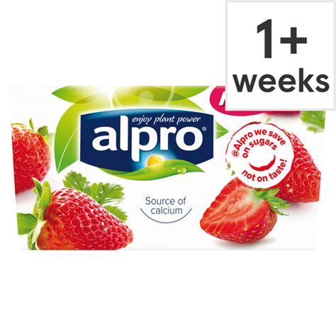 Alpro Soya Strawberry Yogurt 4X125g   Tesco Groceries