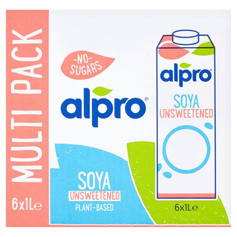 Alpro Soya Unsweetened 6 x 1L | Milk | Iceland Foods