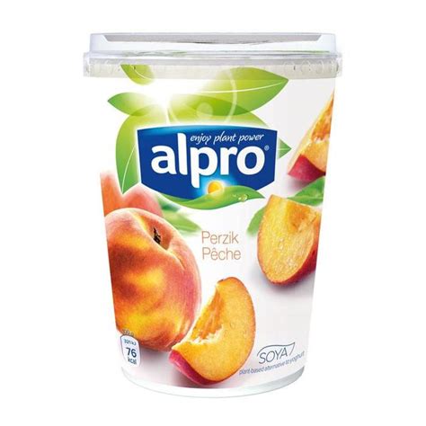 Alpro Soya yoghurt perzik  bak, 500g    Questionmark