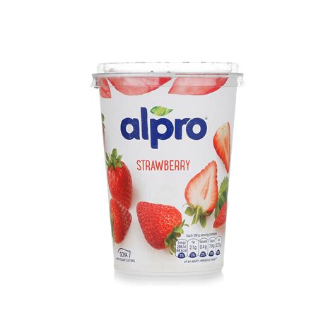 Alpro strawberry soya yoghurt 500g   Spinneys UAE