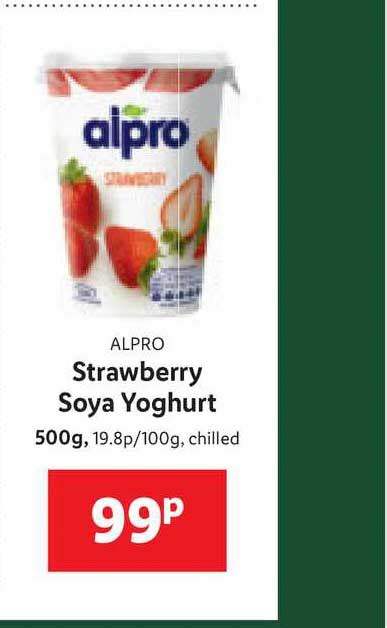 Alpro Strawberry Soya Yoghurt Offer at Lidl