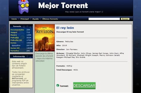 Alternativas a MejorTorrent que funcionan en abril de 2020