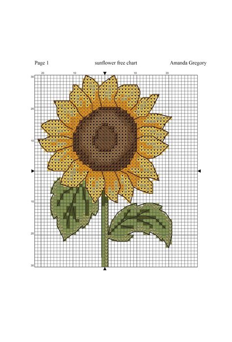 Amanda Gregory cross stitch design: free sunflower cross ...
