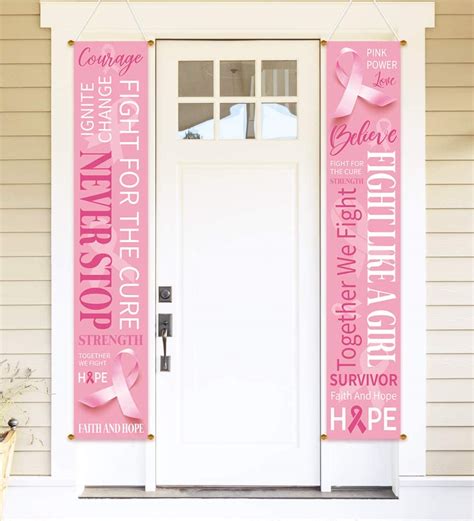 Amazon.com: Breast Cancer Awareness Banner Decorations   Pink Ribbon ...