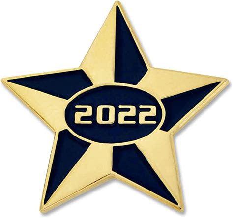 Amazon.com: pinmart de 2022 azul y estrella de oro Clase de graduación ...