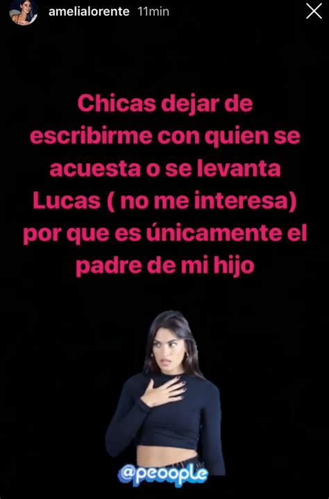 Amelia Lorente:  No me interesa con quién se acuesta Lucas ...