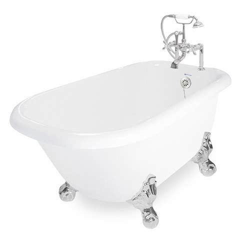 American Bath Factory Jester 54 in White Acrylic Clawfoot ...