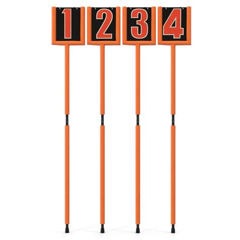 american football markers set 3d model