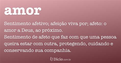 Amor   Dicio, Dicionário Online de Português