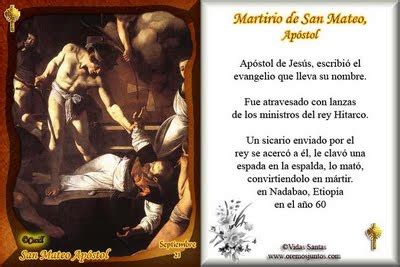 AMOR ETERNO: San Mateo   Apóstol y Evangelista   Fiesta ...