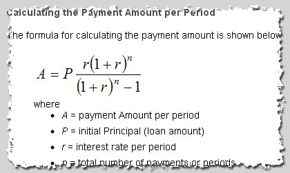 Amortization Calculation Formula and Payment Calculator