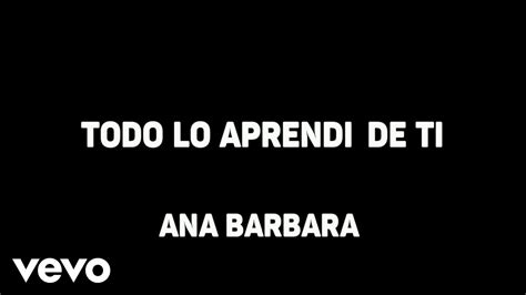 Ana Bárbara   Todo Lo Aprendi De Ti  Karaoke    YouTube