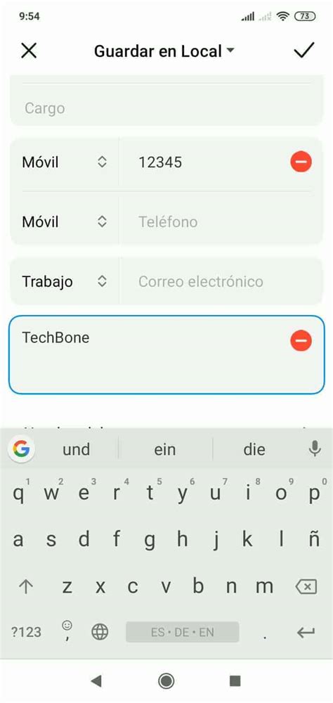 Añadir nuevo contacto   Xiaomi Manual | TechBone
